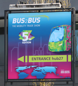 Plakat Messe BUS2BUS 2026 - 5th Edition. Foto: Bernd Kittendorf, 2026
