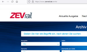 Archiv-Seite der Fachzeitschrift ZEVrail Archiv-Seite der Fachzeitschrift ZEVrail