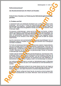 Bild der stark verkleinerten Seite des Referentenentwurfs Bild der stark verkleinerten Seite des Referentenentwurfs